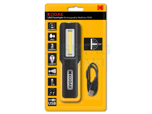 Kodak Latarka LED Flashlight MultiUse 150R - ładowana Przez USB 8 Kodak Latarka LED Flashlight MultiUse 150R - ładowana Przez USB -Wędki Morskie Sklep latarka led flashlight rechargeable multiuse 150r ar